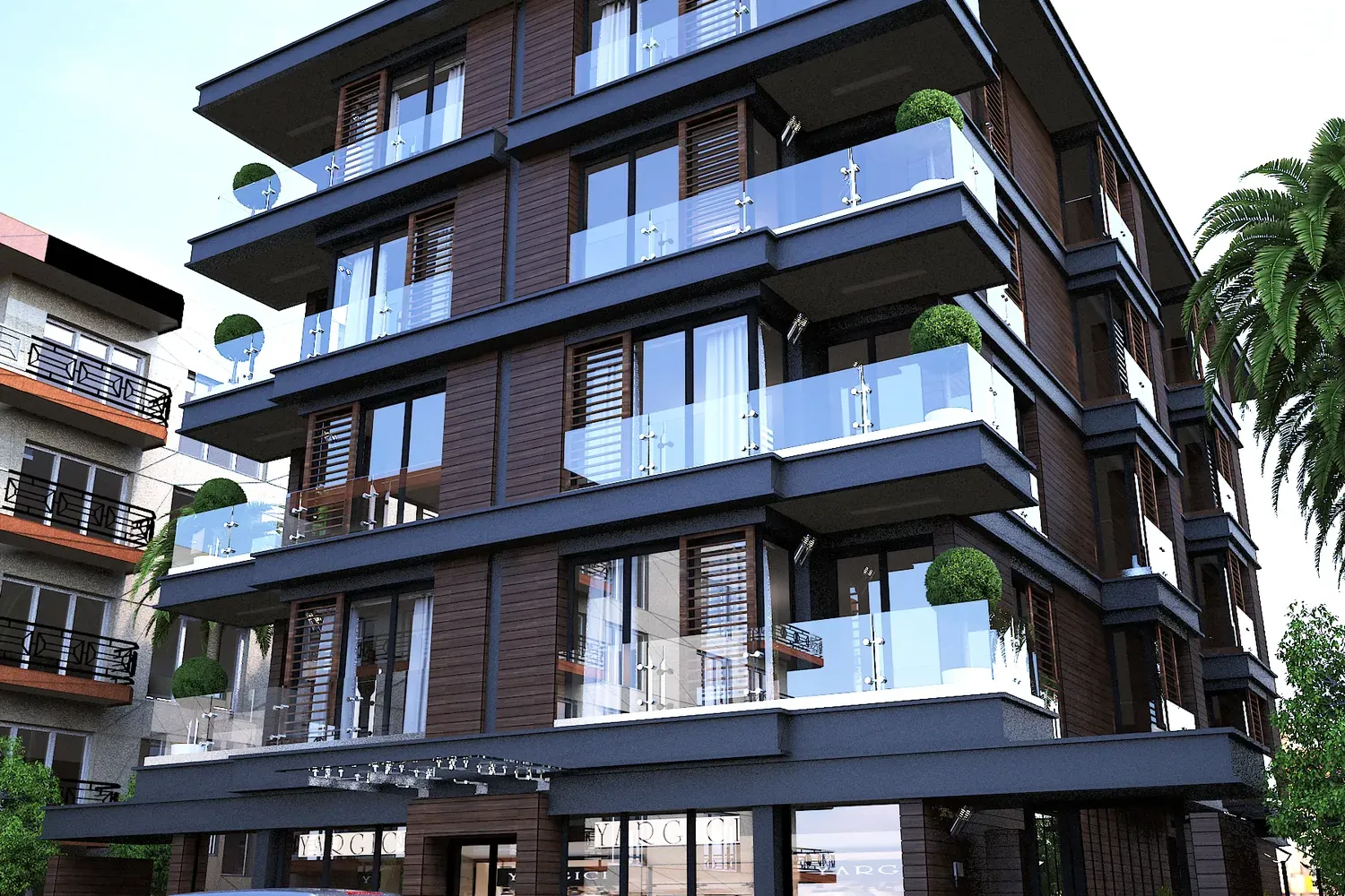 Gaziosmanpaşa projesinin 3D görselleştirmesi, sokak cephesi